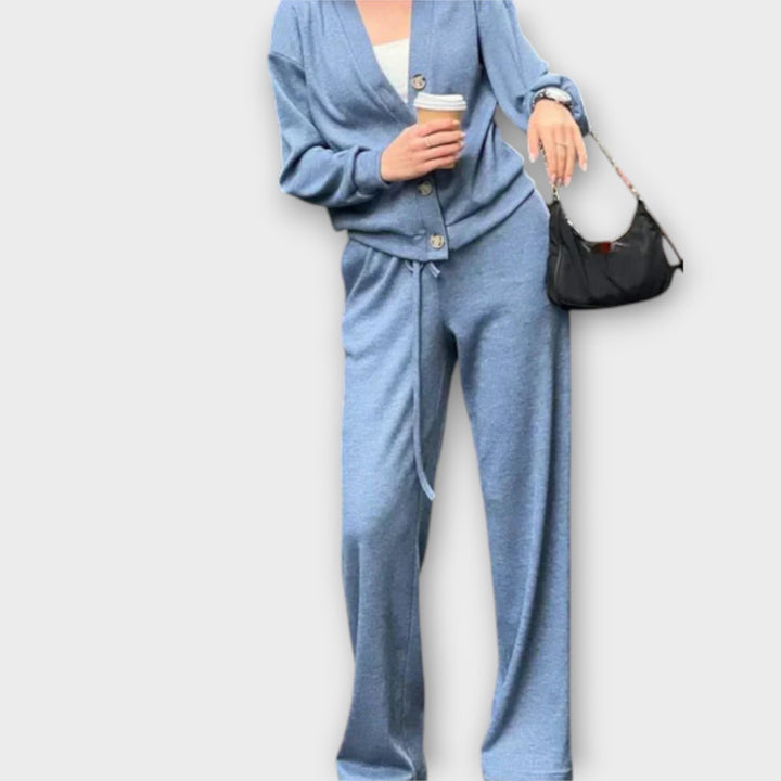 Хедвига - Комплект плетен палто и панталони