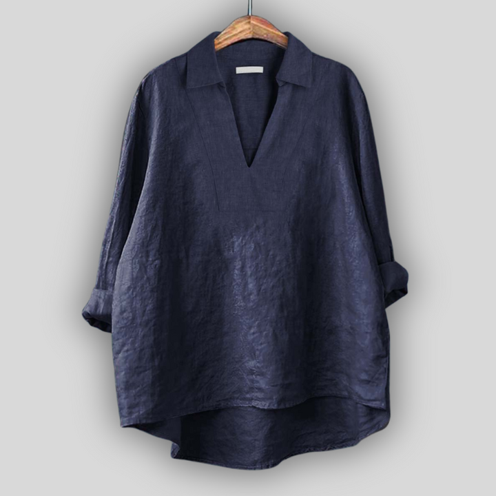 Линена блуза Сребриста Финеса