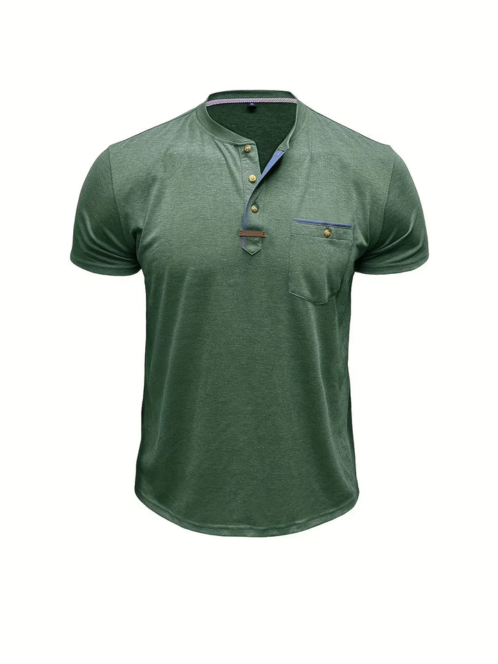 Теодора - Стилна тениска с кръгло деколте и джоб