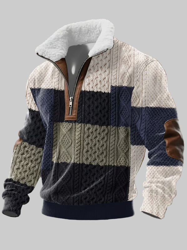 Мартин - Суитшърт с цип и висок яка с козина