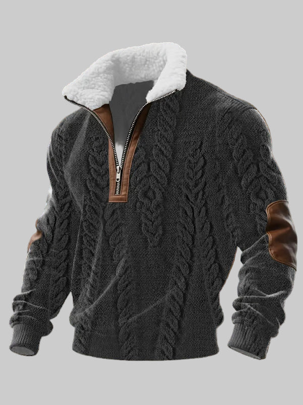 Борислав - Суичър с цип и висок як с козина