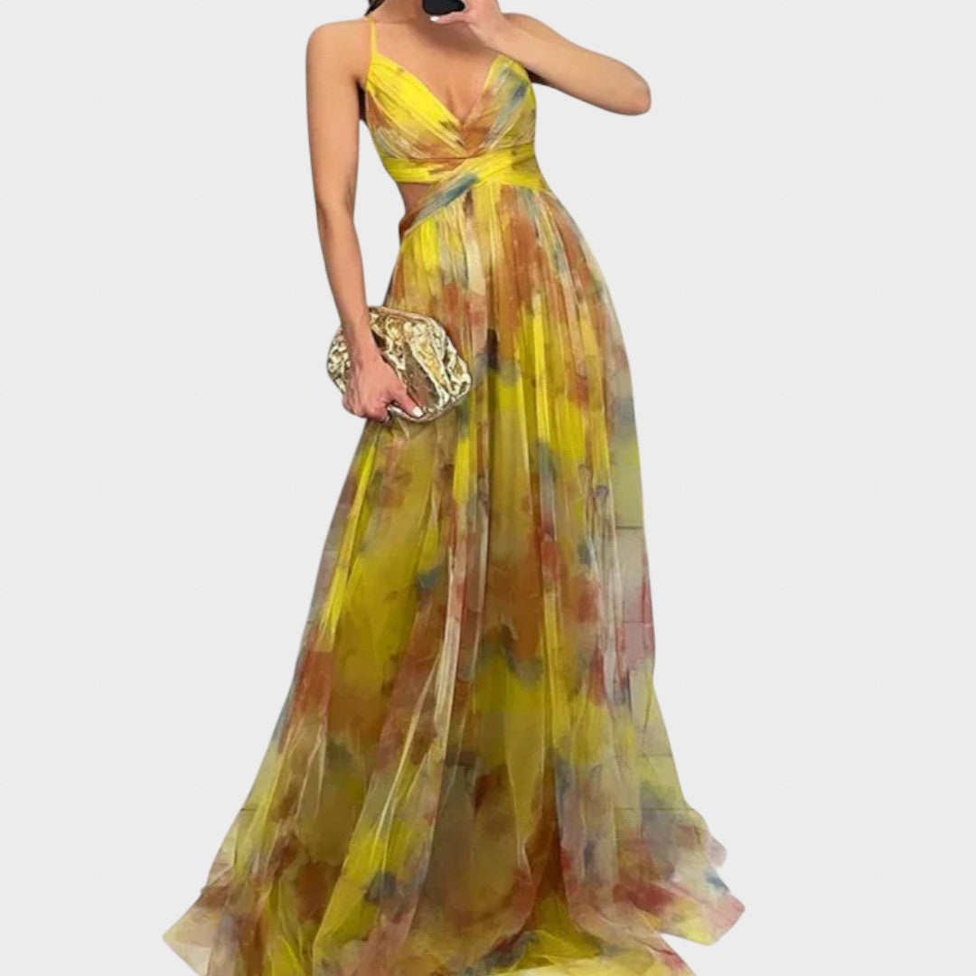 Миа - Цветна Макси Рокля за Безупречна Елегантност