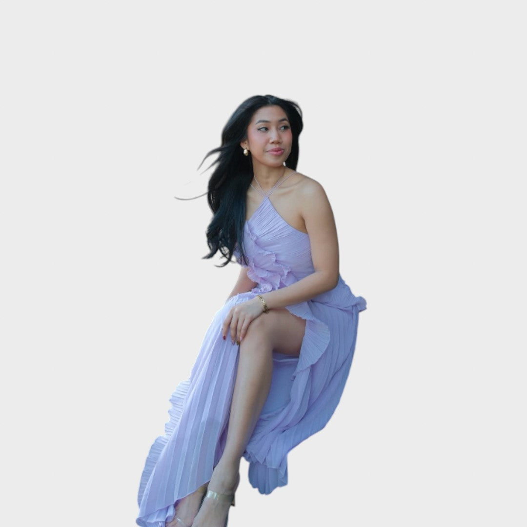 Ема - Дълга рокля с волани