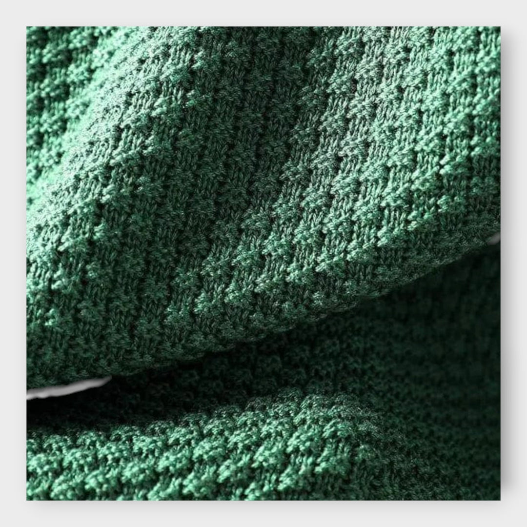 Плетена Блуза с Висок Вратник