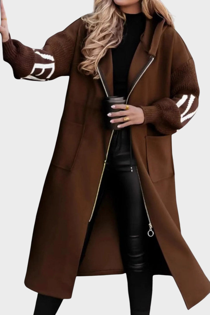 Талия – Луксозно палто с качулка