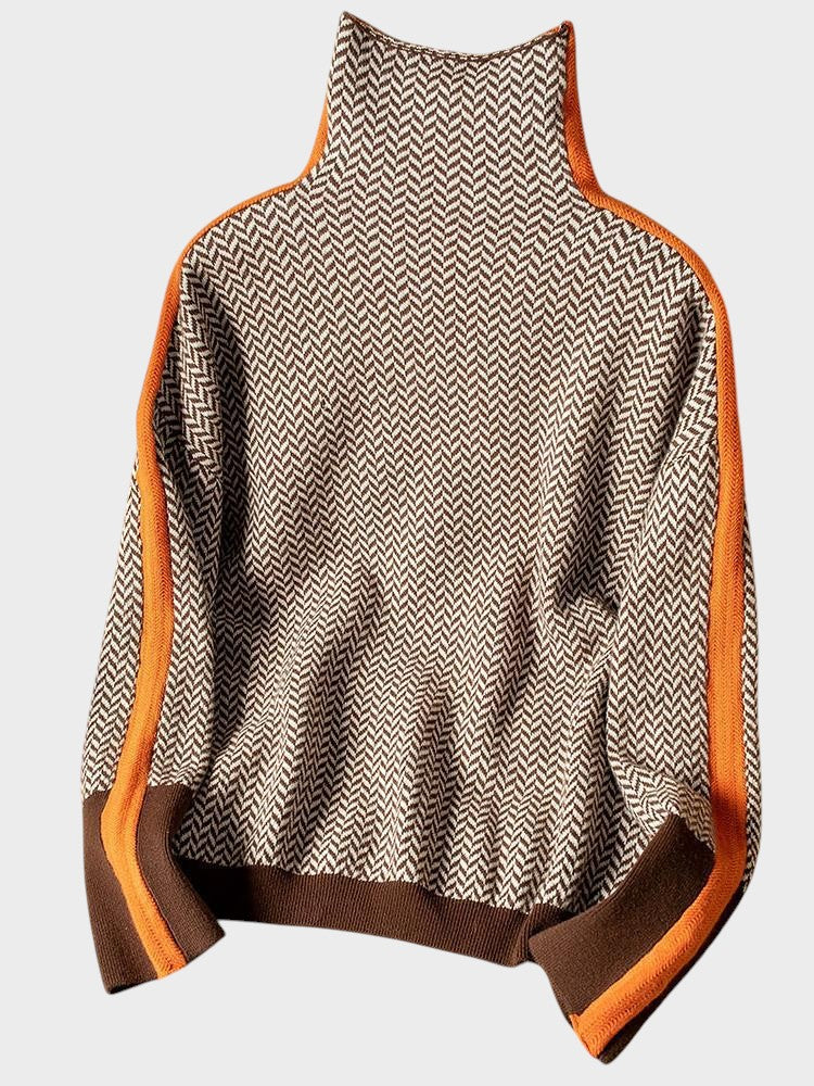 Жесика - Пуловер с висока яка