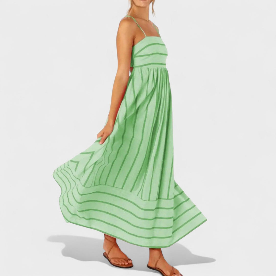 Изабел - Дълга рокля с райета