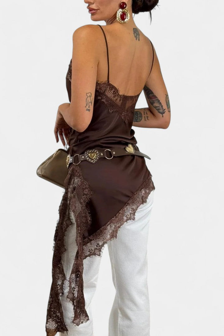 Катарина Мини Рокля с Презрамки и Дантела