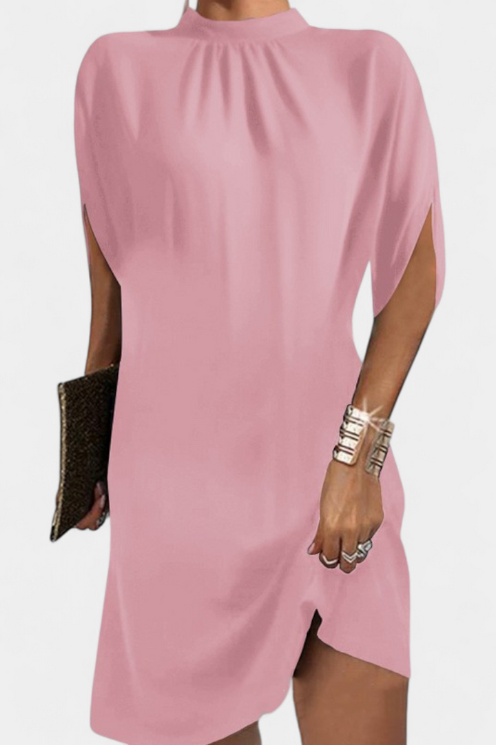 Ена Миди Рокля Без Временски Рамки с Кръгло Деколте