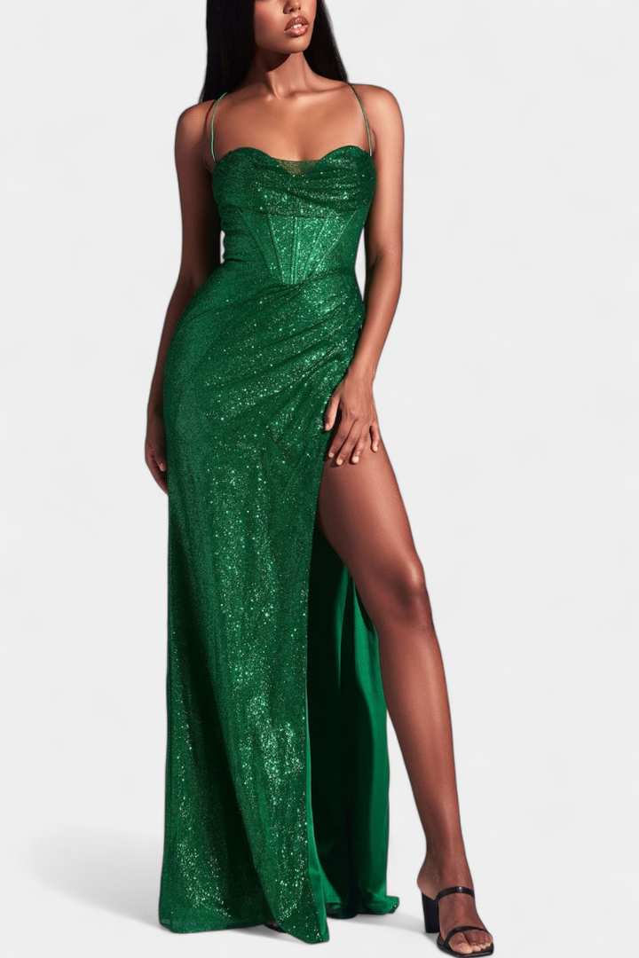 Инес Халтерна Рокля с Корсет и Спагети Презрамки