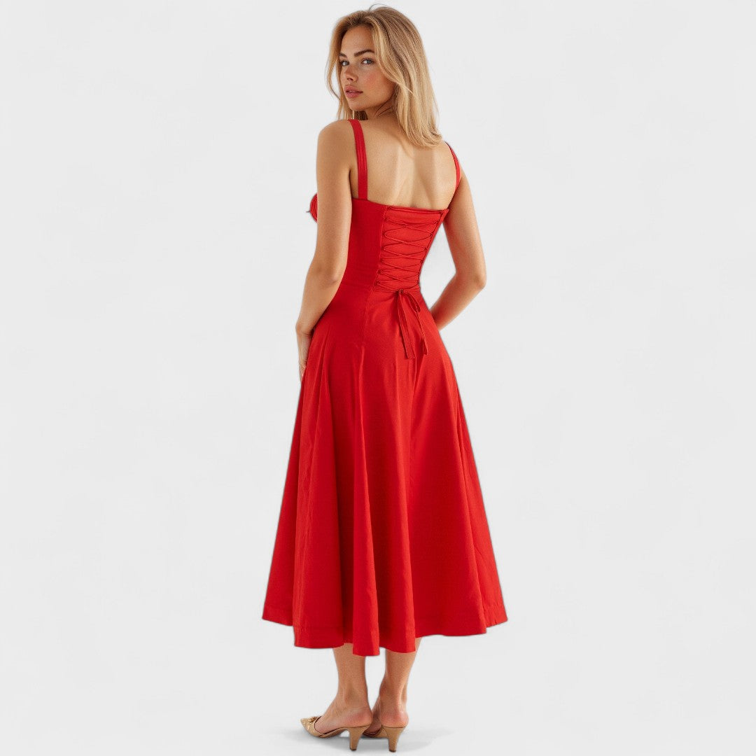 Петра - Корсетна Миди Рокля